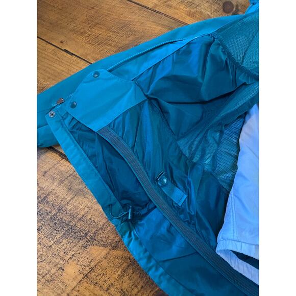 North Face Womens HyVent TriClimate 3-in-1 Winter Hooded Jacket Teal White XS - Picture 8 of 16